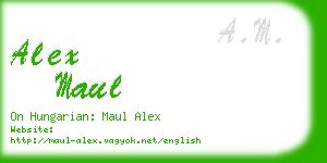 alex maul business card